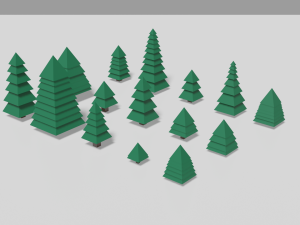 low poly tree asset pack Model 3D