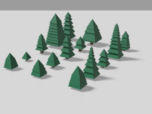 low poly tree asset pack Model 3D