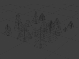 low poly tree asset pack Model 3D