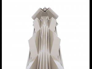 low-poly scifi building collection Model 3D