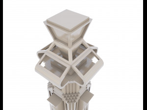 low-poly scifi building collection Model 3D