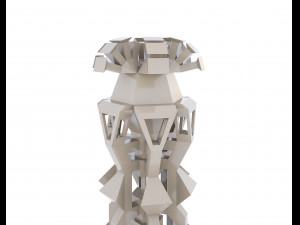 low-poly scifi building collection Model 3D