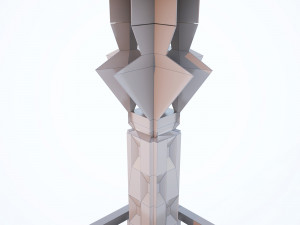 low-poly scifi building collection Model 3D