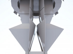 low-poly scifi building collection Model 3D