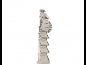 low-poly scifi building collection Model 3D