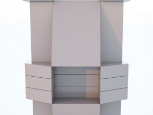 low-poly scifi building collection Model 3D