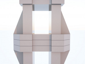 low-poly scifi building collection Model 3D