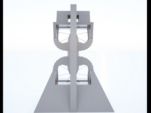 low-poly scifi building collection Model 3D