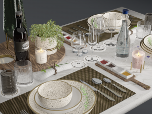 tableware setting 3D Model