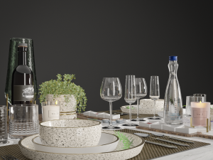 tableware setting 3D Model