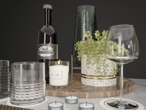 tableware setting 3D Model