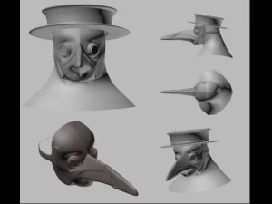 mascheramedicopeste Modello 3D