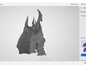 lich king helmet 3D-printmodel