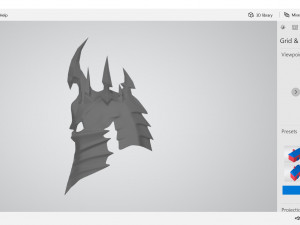 lich king helmet 3D-printmodel