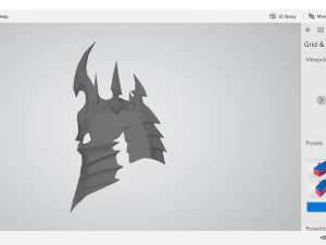 lich king helmet 3D Print Model
