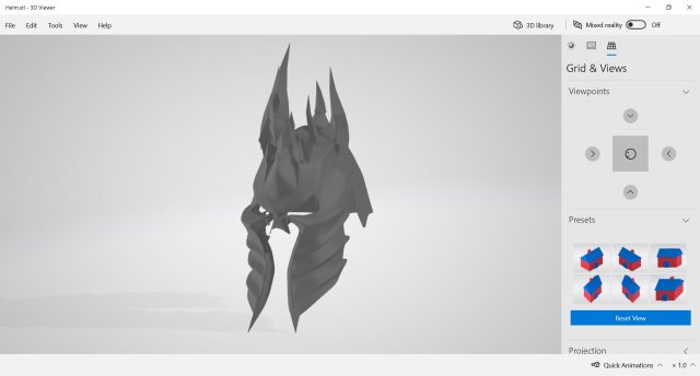 lich king helmet 3D-printmodel .c4d .max .obj .3ds .fbx .stl .blend 