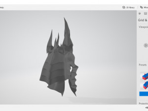 lich king helmet 3D-printmodel