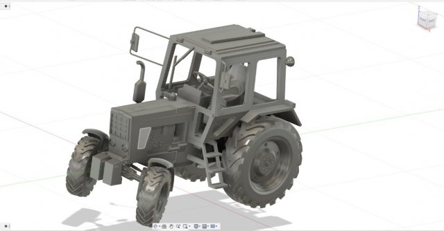 1-43 tractor model 3D Print Model .c4d .max .obj .3ds .fbx .stl .blend