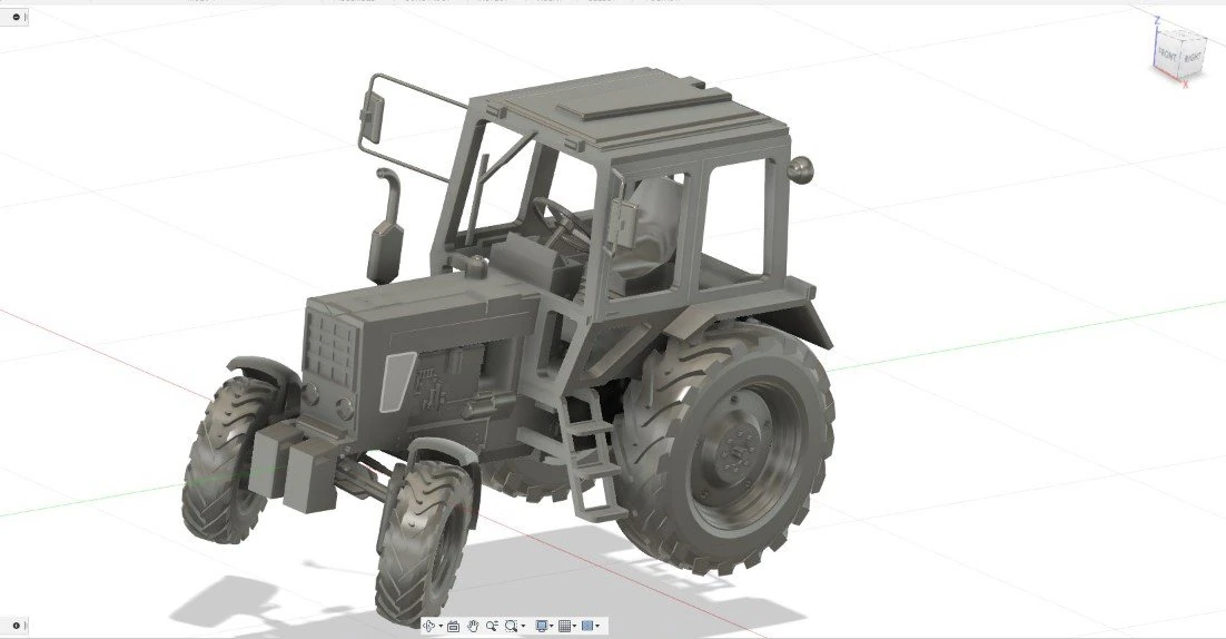 1-43 tractor model 3D Print Model .c4d .max .obj .3ds .fbx .stl .blend