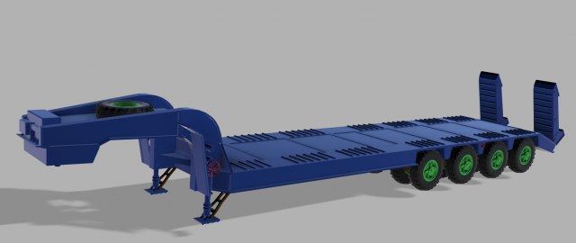 Semi-trailer heavy truck czmap Modèles 3D en vedette .c4d .max .obj .3ds .fbx .stl .blend 