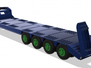 Semi-trailer heavy truck czmap Modèles 3D en vedette