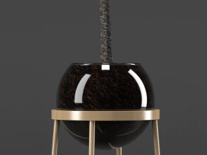 dracaena in a glass pot 3D Model