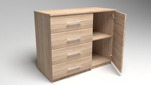 chest of drawers Modello 3D .c4d .max .obj .3ds .fbx .stl .blend