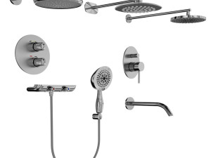 shower set 3D 模型