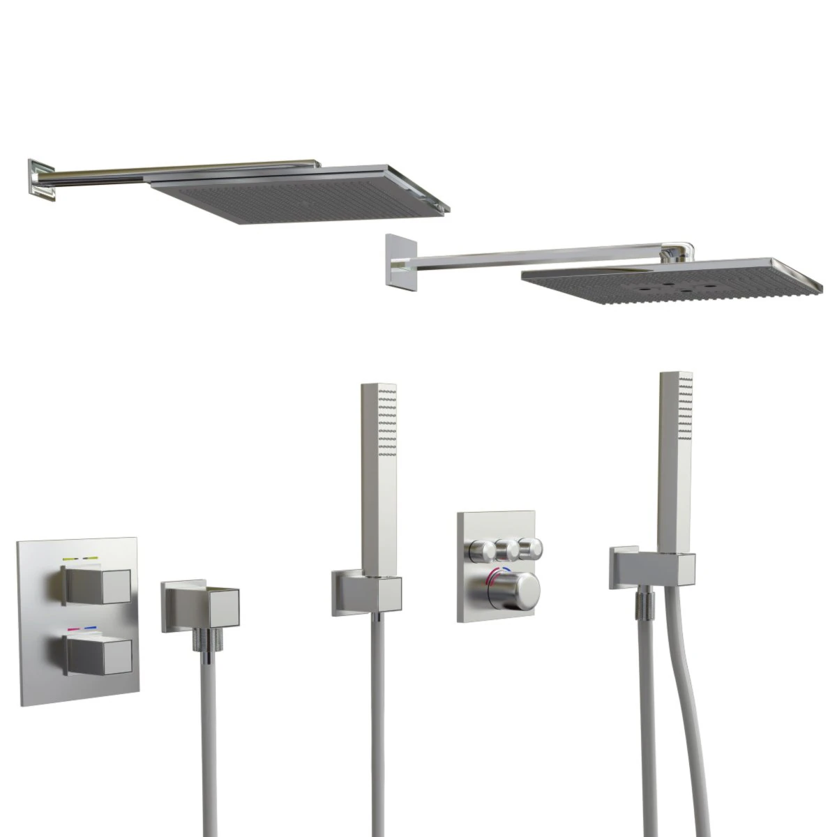 душовий набір 3D Модель .c4d .max .obj .3ds .fbx .stl .blend 