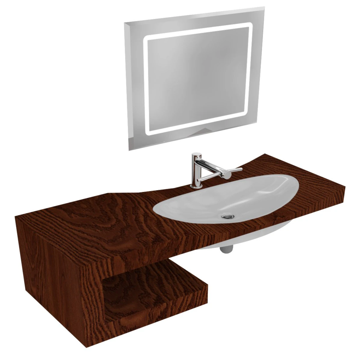 sink mixel mirror 3D Model .c4d .max .obj .3ds .fbx .stl .blend 