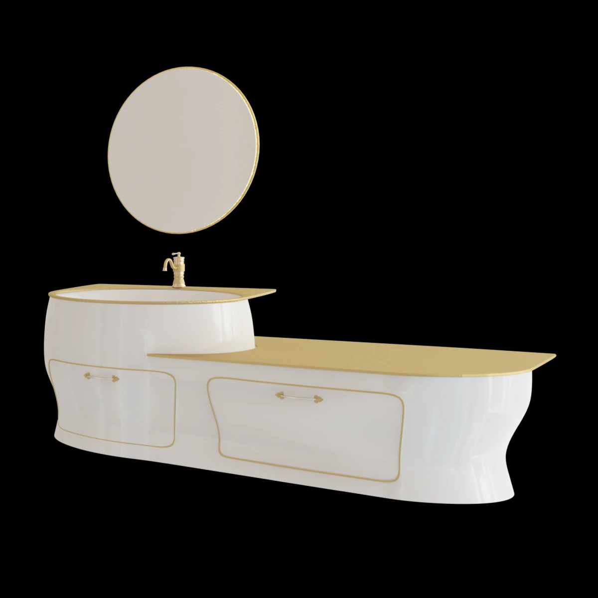 sink mixel mirror 3D Model .c4d .max .obj .3ds .fbx .stl .blend 