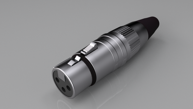 xlr jack mother hd model 3D Model .c4d .max .obj .3ds .fbx .stl .blend 
