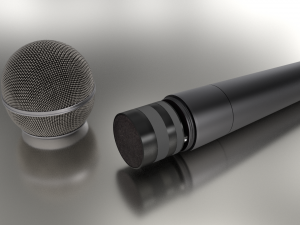 dynamic microphone grey hd 3D Model