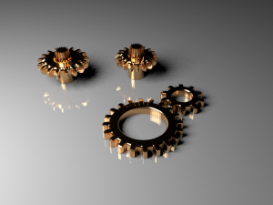 copper gears 3D Model