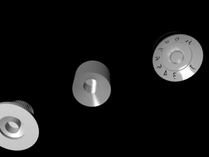 guitars volume and tone knob 3D Model