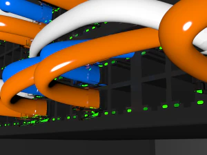 sunucu rafı y&uuml;ksek poli 3D Model