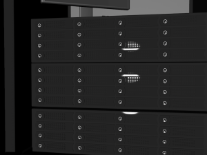 server rack high poly Modèle 3D
