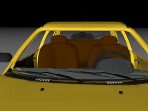 car yellow micra medium quality model 3D Model
