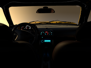 car yellow micra medium quality model Modelo 3D