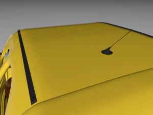car yellow micra medium quality model 3D Model