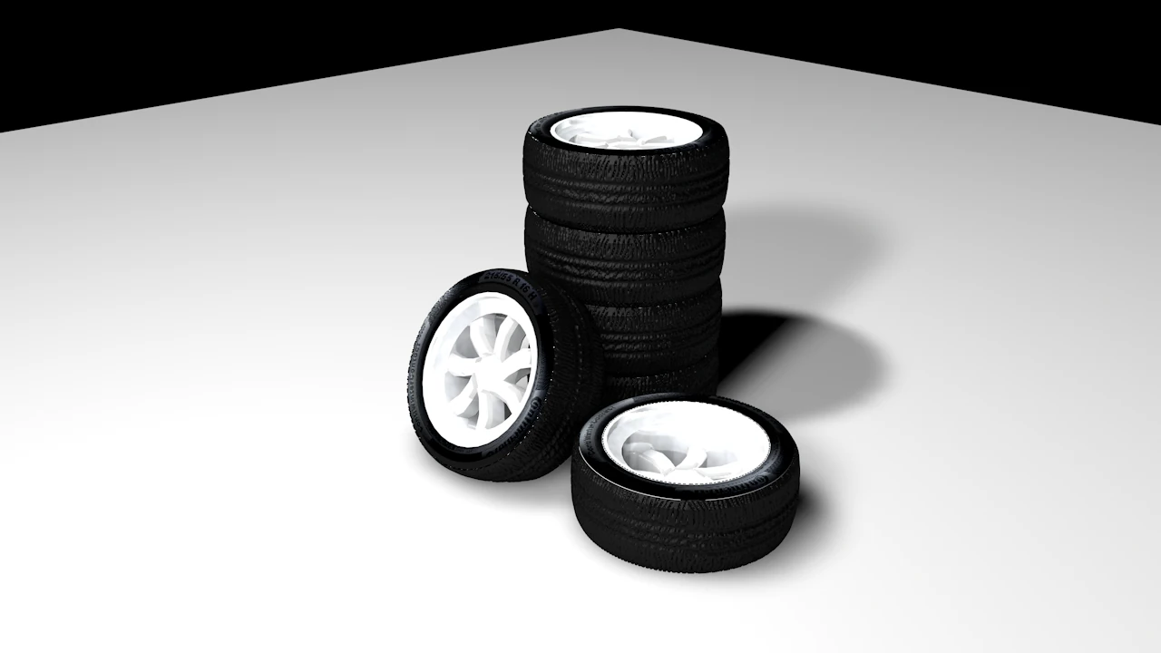 simple wheels 3D Model .c4d .max .obj .3ds .fbx .stl .blend