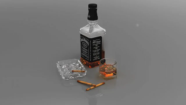 пачка віскі 3D Модель .c4d .max .obj .3ds .fbx .stl .blend