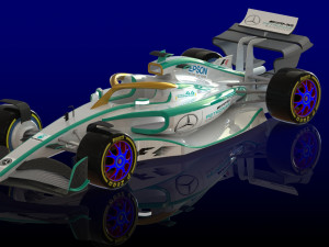 f1 car mercedes Modèle 3D