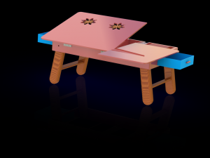 multipurpose foldable laptop table study table 3D Модель