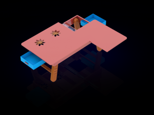 multipurpose foldable laptop table study table 3D Модель