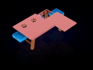 multipurpose foldable laptop table study table 3D Model