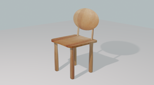 wood chair 3D Model .c4d .max .obj .3ds .fbx .stl .blend 
