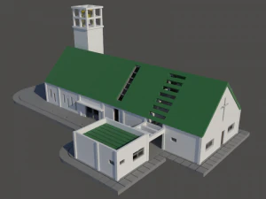 Church with campanary in N gauge 3D Print Model