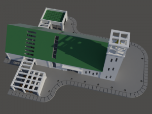 Church with campanary in N gauge Model Cetak 3D