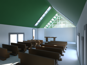 Church with campanary in N gauge Model Cetak 3D